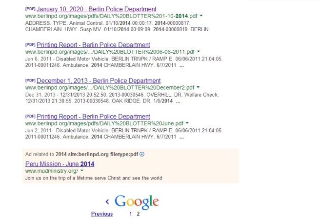 The last page of the search results had three documents that were irrelevant. I needed something more that a search engine to get all this data. 
